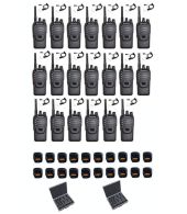Set van 20 Wouxun KG-969 UHF IP65 10Watt Portofoons met tafellader beveiliging oortje en koffer