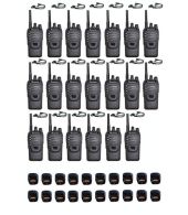 Set van 20 Wouxun KG-969 UHF IP65 10Watt Portofoons met tafellader en D-shape oortje