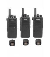 Set van 3 Inrico T522A IP66 4G LTE POC Zello Portofoon K1 2-Pins