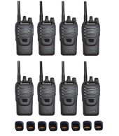 Set van 8 Wouxun KG-969 UHF IP65 10Watt Portofoons met tafellader 