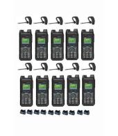 Set van 10 Inrico T330 4G LTE Zello Smart Portofoon IP68 met tafellader en Bluetooth oortje
