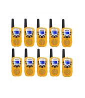 Set van 10 Retevis RT388 walkie talkies geel 