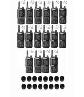 Set van 16 Inrico T320 V2 4G LTE Zello Portofoon, GPS, Wifi met tafellader en G-shape oortje