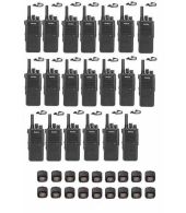 Set van 20 Inrico T522A IP66 4G LTE POC Zello Portofoon K1 2-Pins met D-shape oortje