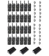 Set van 24 Inrico T320 V2 4G LTE Zello Portofoon, GPS, Wifi met multilader en G-shape oortje OP=OP