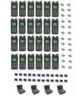 Set van 24 Inrico T330 4G LTE Zello Smart Portofoon IP68 met tafellader beveiliging oortje en koffer
