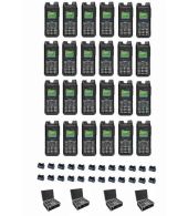 Set van 24 Inrico T330 4G LTE Zello Smart Portofoons IP68 met tafellader en koffer