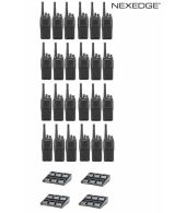 Set van 24 Kenwood NX-1300NE3 UHF Nexedge IP54 5Watt Portofoon met 4 multiladers