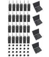 Set van 24 Kenwood TK-3701D IP55 Portofoon met tafellader en koffer