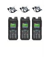 Set van 3 Inrico T330 4G LTE Zello Smart Portofoon IP68 met beveiliging oortje