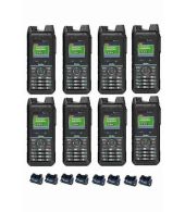 Set van 8 Inrico T330 4G LTE Zello Smart Portofoons IP68 met tafellader