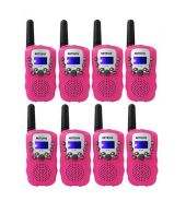 Set van 8 Retevis RT388 walkie talkies roze OP=OP