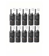 Set van 10 Inrico T320 V2 4G LTE Zello Portofoon, GPS, Wifi met D-shape oortje