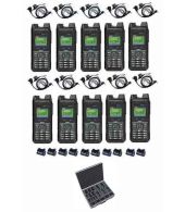Set van 10 Inrico T330 4G LTE Zello Smart Portofoon IP68 met tafellader beveiliging oortje en koffer