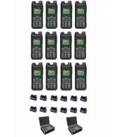 Set van 12 Inrico T330 4G LTE Zello Smart Portofoons IP68 met tafellader en koffer