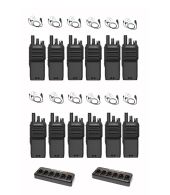 Set van 12 Motorola R2 UHF Analoog IP55 5Watt met multilader en beveiligingoortje