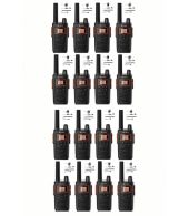 Set van 16 Cobra RX380 PMR446 portofoons IPX2 met D-shape oortje