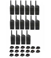 Set van 16 Motorola XT420 UHF IP55 PMR446 Portofoon met laders