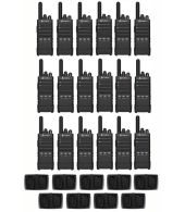 Set van 18 Cobra PX650 UHF PMR446 vergunningsvrije slimline portofoons IP54 