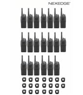 Set van 20 Kenwood NX-1300NE3 UHF Nexedge IP54 5Watt Portofoon met tafellader