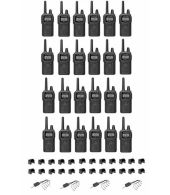 Set van 24 Kenwood PKT-300 ProTalk XLS IP52 PMR446 mini portofoons met multilader