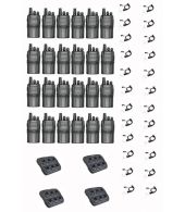 Set van 24 Wouxun KG-833 UHF IP55 5Watt met beveiliging oortje en multilader