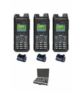 Set van 3 Inrico T330 4G LTE Zello Smart Portofoons IP68 met tafellader en koffer