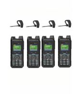 Set van 4 Inrico T330 4G LTE Zello Smart Portofoon IP68 met Bluetooth oortje