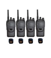 Set van 4 Wouxun KG-969 UHF IP65 10Watt Portofoons met tafellader 
