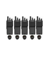 Set van 5 Motorola R2 UHF DMR Digitaal IP55 5Watt met tafellader