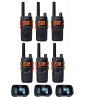 Set van 6 Cobra RX680 vergunning vrije portofoons PMR446 IP54 met tafellader
