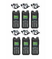 Set van 6 Inrico T330 4G LTE Zello Smart Portofoon IP68 met beveiliging oortje