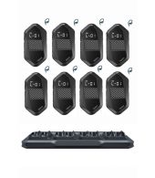 Set van 8 Hytera S1E LF Mini Portofoon vergunning vrij IP67 waterdicht met C-ring oortje en multilader